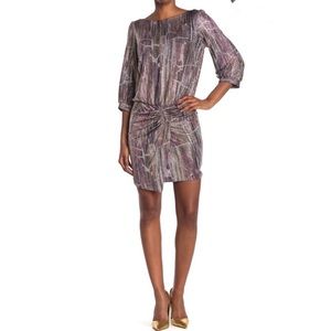 BA&SH Salina Metallic Mini Dress Small NWT